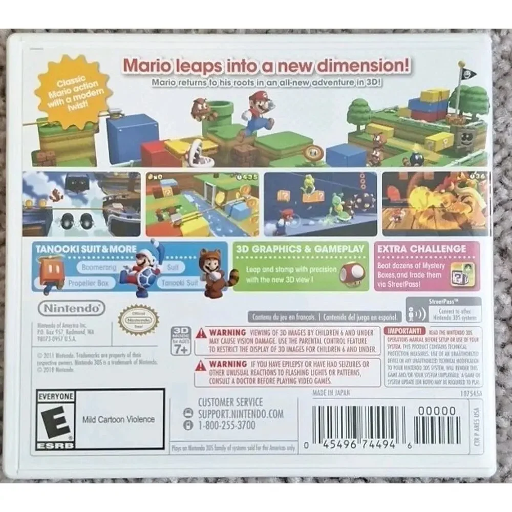 Super Mario 3D Land Nintendo 3DS CIB Tested Works